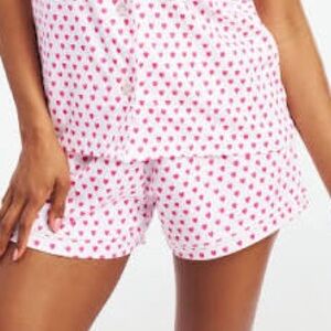 Roller Rabbit White and Pink Heart Pajama Set